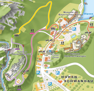 Mapa das trilhas dos Castelos