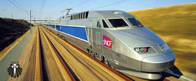 Trem Expresso saindo de Paris