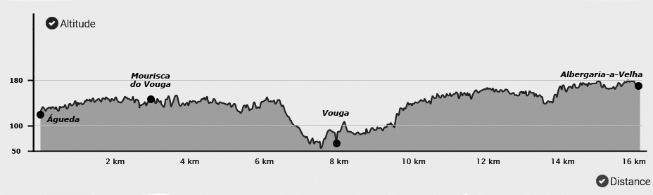 Topografia da 14ª etapa do Caminho Português