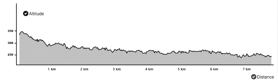 Topografia da 9ª etapa do Caminho Português